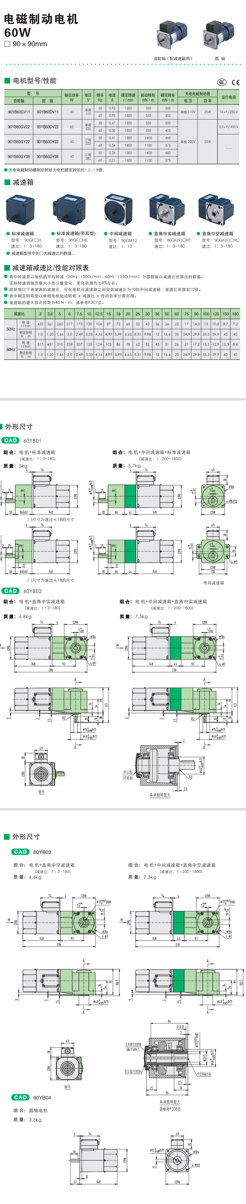 60W精研電磁制動電機(圖1)